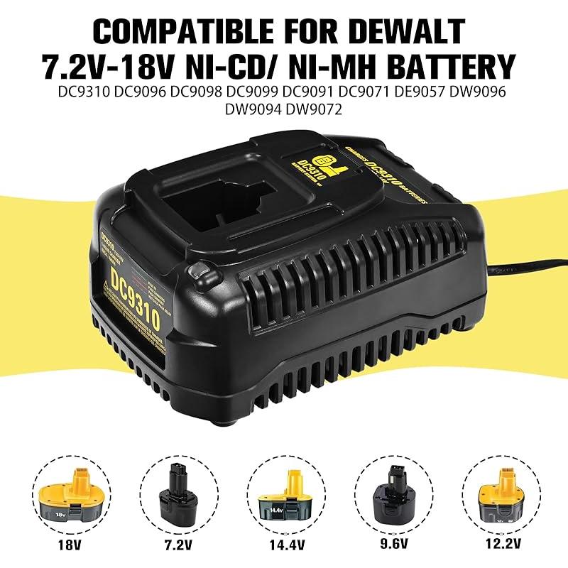 For DC9310 7.2V - 20V NI-MH NI-CD Battery Charger for DW9116 DE9130 DE9310 Electric Drill Tool Accessory
