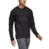 adidas Logo Print Sport Badge Long Sleeve Crew Neck Sweatshirt Men Sweatshirt Black CW3542