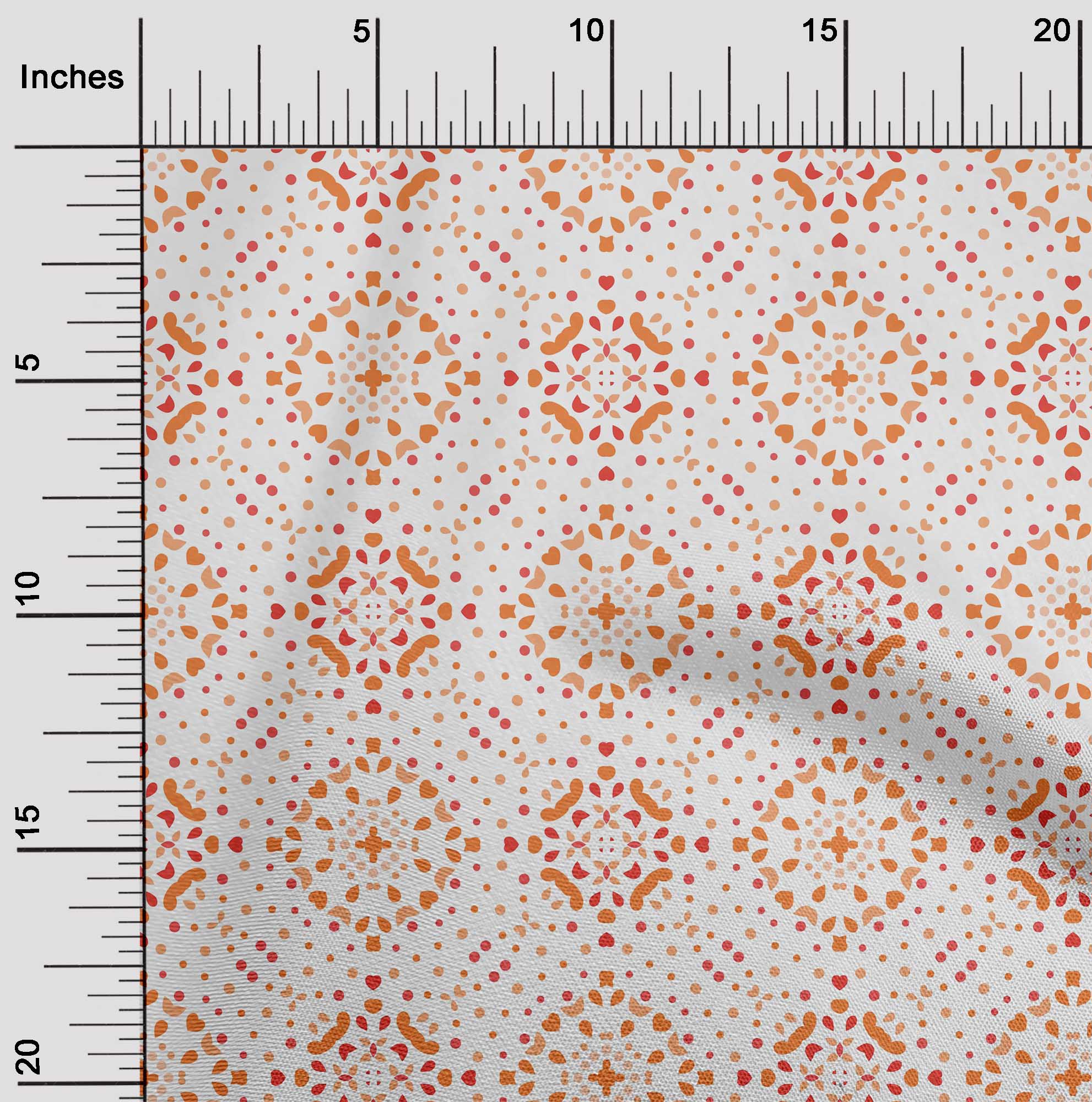 

oneOone Cotton Flex Medium Blue Fabric Dot|Heart & Shapes Geometric Sewing Material Тканина з принтом у дворі 40 дюймів 42 Inch Wide - Viscose Chiffon помаранчевий