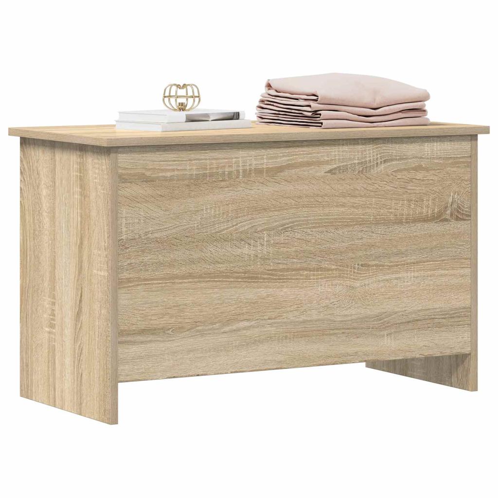 Storage Box Sonoma Oak 80 X 40 X 50 Cm Engineered Wood