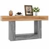 Two-Tone Console with Wood Look, Console Table for Hallway/Living Room, Thick Tabletop, Lower Storage Compartment, Chipboard Material