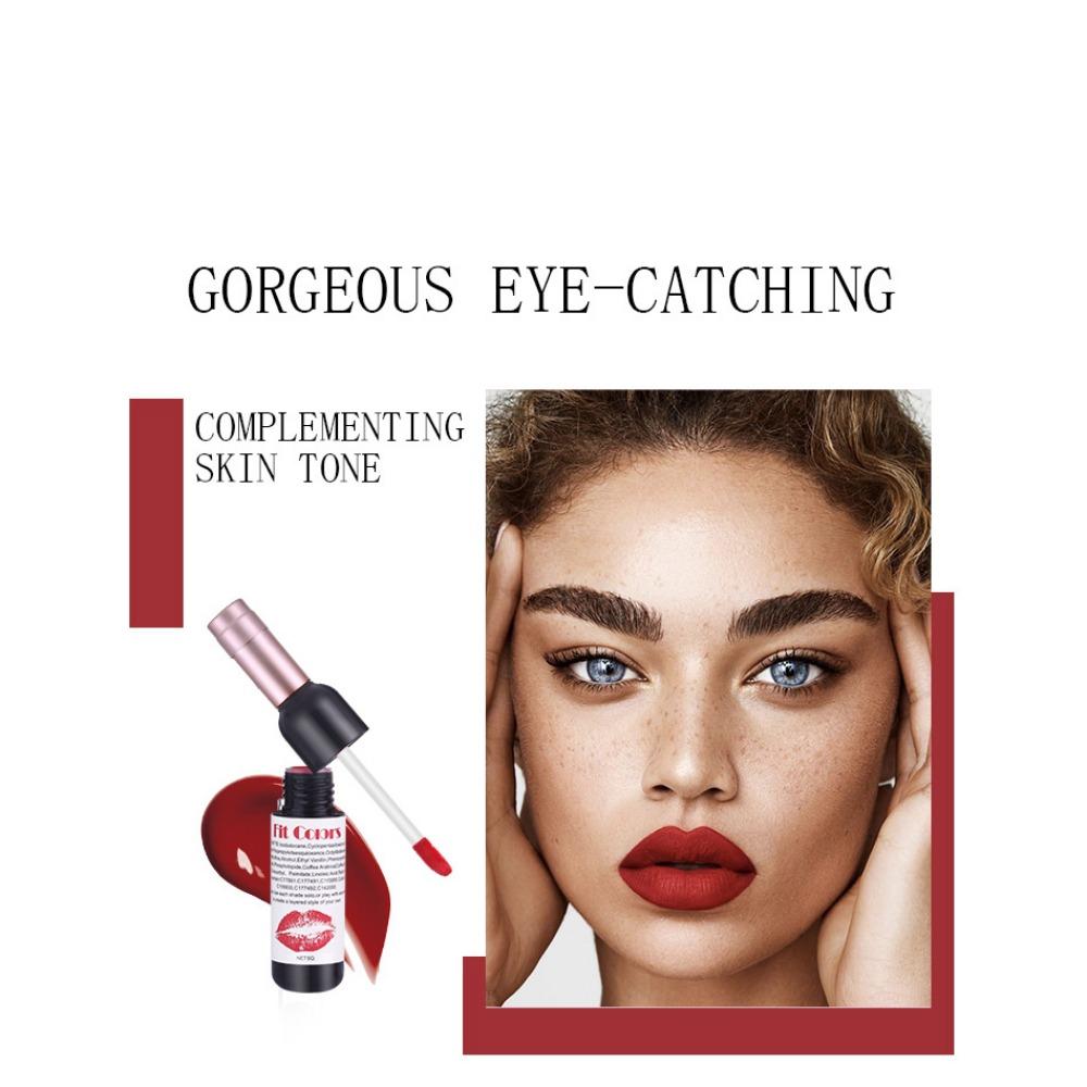 Fit Colors Red Wine Bottle Does Not Stick A Cup Matte Lip Gloss Faint Velvet Is Not Easy To Lose Color Lip Gloss