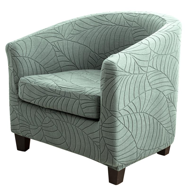 Jacquard Tub Chair Cover Elastic Club Bar Sofa Covers Living Room Accent Armchair Slipcovers Furniture Protector Non-Slip