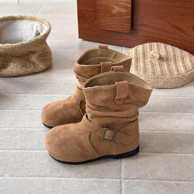

New Autumn-winter Shoes - Chunky Boots with A Retro Style, Suitable for All Occasions, Girls Cotton Boots 23 верблюд