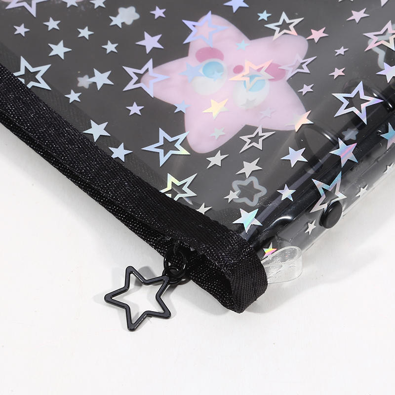 A5/A6 6-hole Loose Leaf Notebook With Zipper and Edging Photo Album Guka Idol Small Card 1PC Shell Book or 10pcs Inner Pages