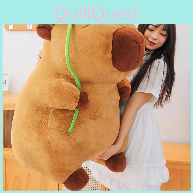 Capybara Leaf Lotus Plush Toy Soft Stuffed Animal Dolls Kids Gifts Birthday