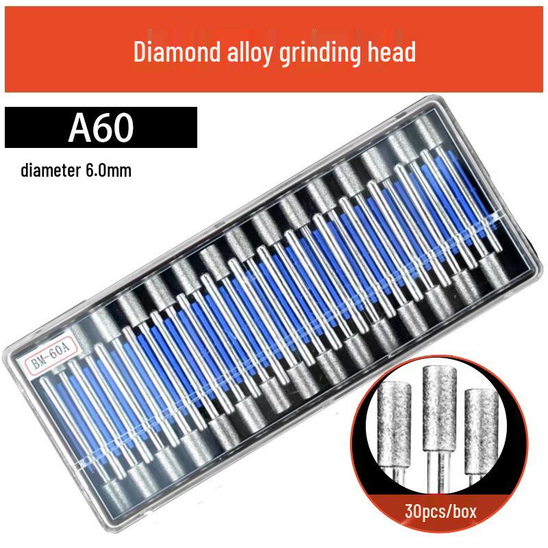 3mm Diamant-Karborund-Schleifkopf für Elektro-/Druckluftschleifer - Kugelförmige Nadel zum Gravieren & Aufbohren