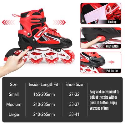 Verstellbare leuchtende Inlineskates mit leuchtenden Rollen für Kinder und Erwachsene für Mädchen und Jungen Männer und Frauen