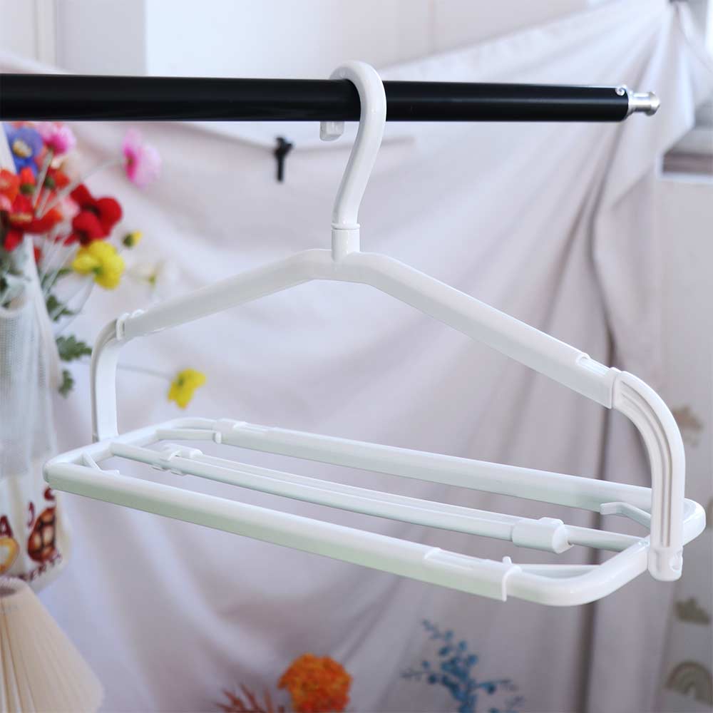 Extensible Stretchable Clothes Drying Rack Widening Clothes Display Hangers  Closet Organizer
