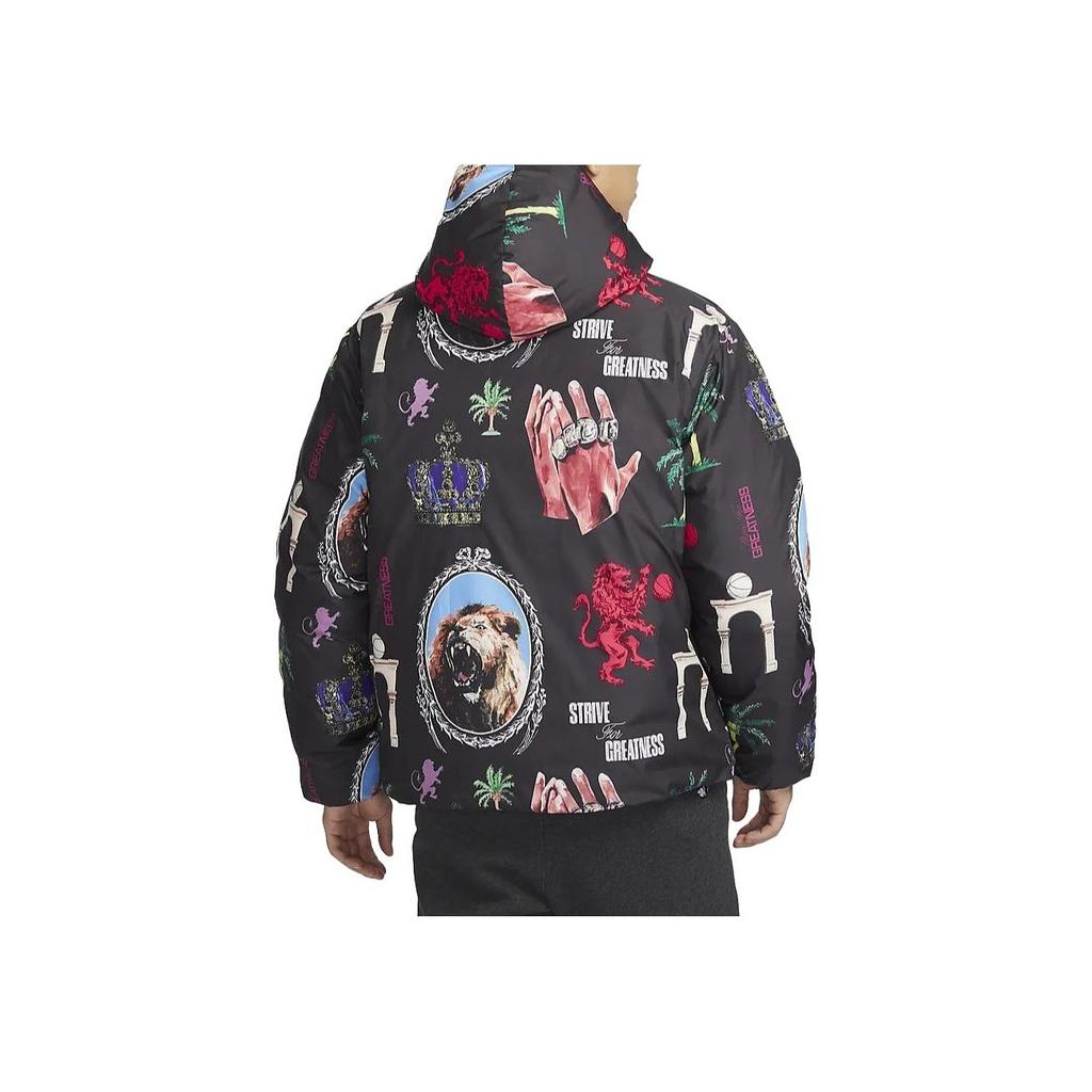 Nike Therma-FIT Printed Zip-Up Hoodie Jacket Men Outerwear Black FB6975-010