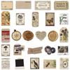 50Pcs Vintage File Cover Sealing Wax Retro Stickers Art Aesthetic Diy Journal Luggage Car Helmet Fridge Decoration Vinyl Sticker