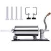 Desktop Hand-Crank Sausage Stuffer: Stainless Steel Homemade Meat Grinder for Home Use