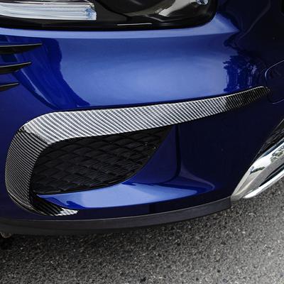 Araba Styling Karbon Fiber Ön Sis lamba ışığı Izgarası Dudak Ayırıcılar Tampon Spoiler Etiket Mercedes Benz GLB X247