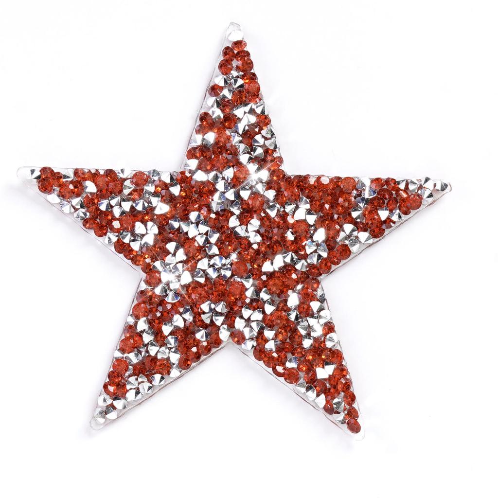 Colorful Star Rhinestone Stickers - 4cm DIY Mixed Hotfix for Shoes, Bags, Clothing