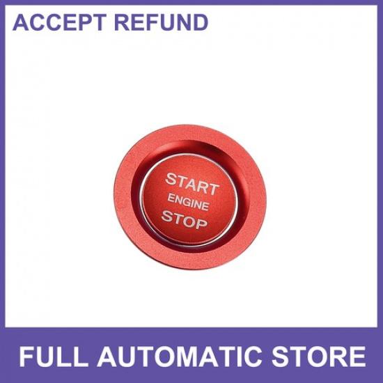 Engine Start Stop Button Cover Kit One Click Push Button Trim for Land Rover RED