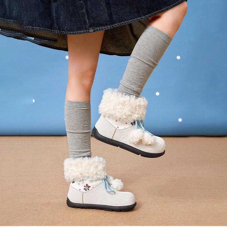 Mazurism winter new thick-soled velvet snow boots casual warm short boots fluffy cotton shoes
