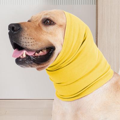 Hundeohrabdeckung Wickel Hohe Elastizität Extra Weich Einfarbige Verschleißfest Leicht zu Tragen Angstlinderung Polyester Gehörschutz Haustier Hund Hals Ohr