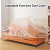 Disposable Dust Covers Elastic 2pcs Plastic Dust Film Sofa Dustproof For Furniture Dormitory Sofa Wall Painting Dust Protection