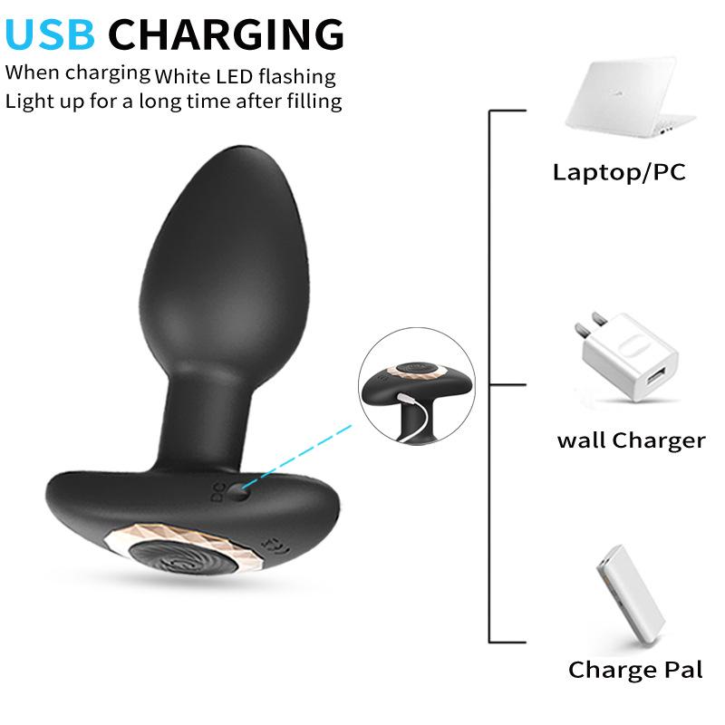 Electric Male Knight: Silicone Wearable Masturbator with Remote-Controlled Anal Plug and Thumb Beads for Backyard Fun