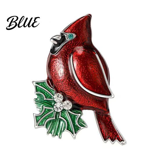 Enamel Bird Jewelry Oil Dripping Red Brooch Shape Lapel Pin