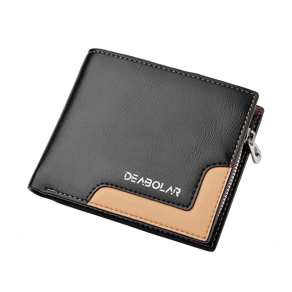 

Новый мужской кошелек короткий многофункциональный кошелек для монет на молнии винтажный держатель для кредитных карт и ID мужской кошелек