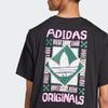 Adidas Originals Logo Print Crew Neck Straight Cut Short Sleeve T-Shirt Men Tops Black JC6537