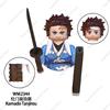 Demon Slayer Mini Action Figures Hot Anime Dolls Bricks Kamado Tanjirou Kibutsuji Muzan Building Blocks Model Toys Kids Gift Set