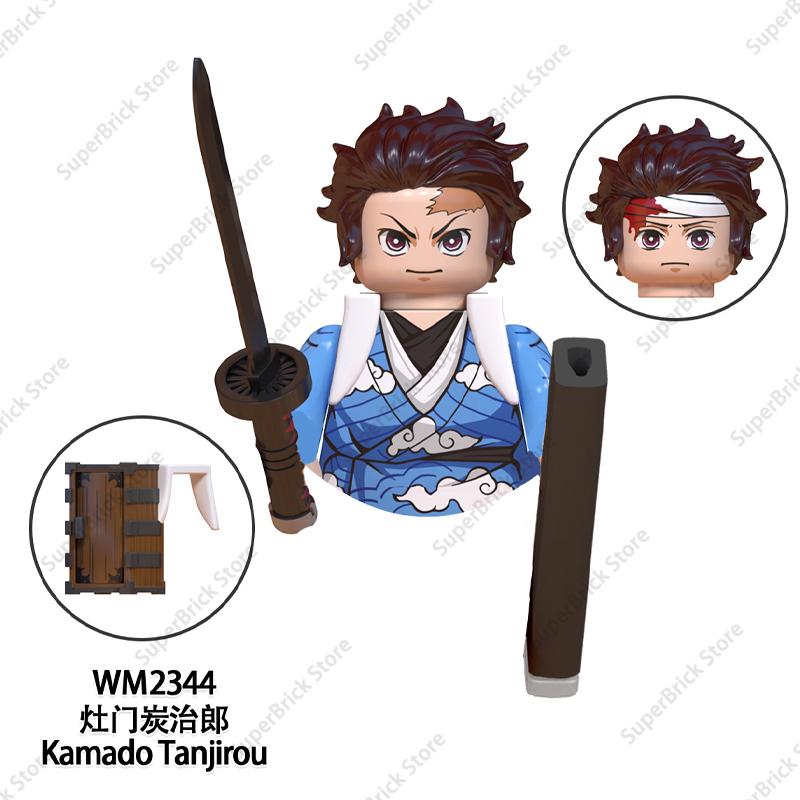 Demon Slayer Mini Action Figures Hot Anime Dolls Bricks Kamado Tanjirou Kibutsuji Muzan Building Blocks Model Toys Kids Gift Set