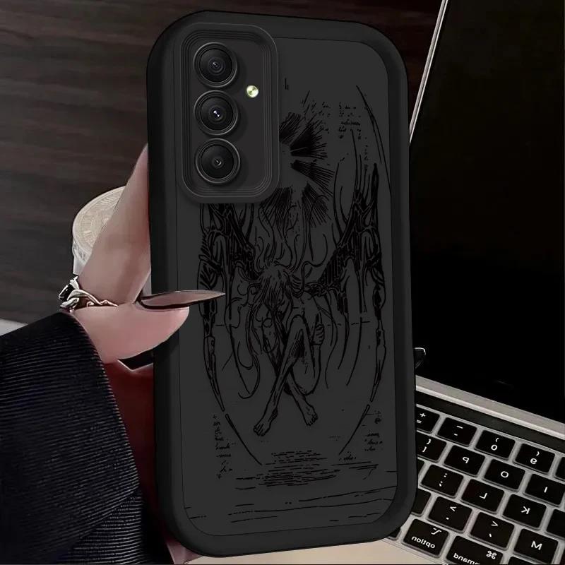 Cyberpunk Angel Retro For Samsung Galaxy Case S24 S23 S22 S21 Ultra Plus Fe A55 A54 A53 A52 A35 A25 A15 A14 5G Phone Y2k Cover