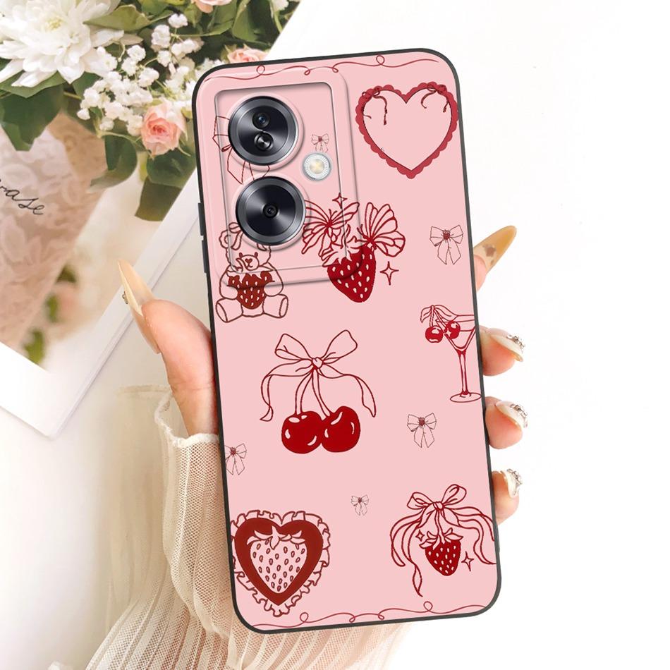 For OPPO A79 5G Cute Cat Flower Cartoon Phone Case For Oppo A79 CPH2553 CPH2557 Shockproof Soft Silicone Covers Bumper