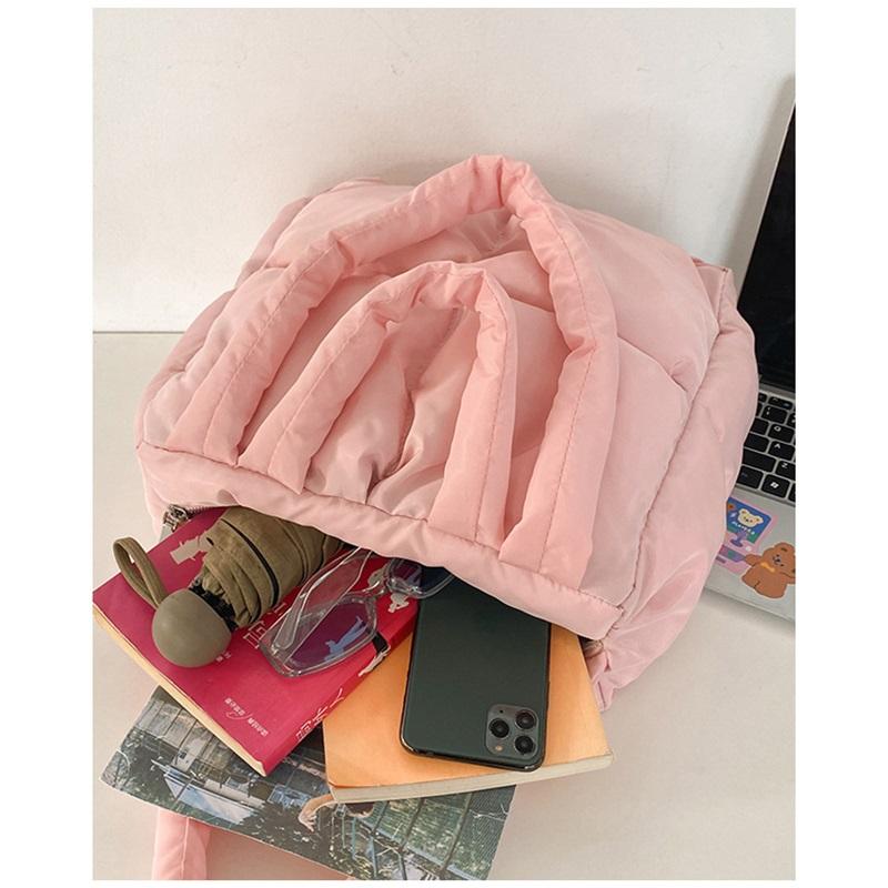 Autumn And Winter Bag Large Capacity Cotton Dress Bag Fashionable Versatile Shoulder Bag Down Bag Handheld Tote Bag