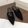 2026 Spring Designer Women Mules Slippers Elegant Thick Heel Party Slides Street Style Ladies Comfort Cover Toe Slip On Shoes