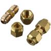 2 Pcs 1/4" Air-Conditioning Copper Pipe Butt Joint Extension Copper Pipe Joint Copper Pipe Quick Joint  Middle Flared Joint