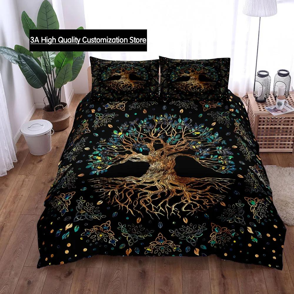 Yggdrasil Tree Of Life Duvet Cover Set King Queen Double Twin Single Bed Linen Set Quilt Cover