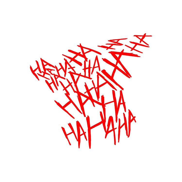 4pcs Joker Hahaha Car Stickers Helmet Reflective Decor Automobile Motorcycle Reflective English Sticker Waterproof Sticker Vinyl