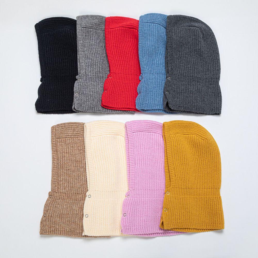 Outdoor Bonnet Hat Scarf Ear Protection Pullover Cap Women Winter Cap Knitted Hats Beanies Hat