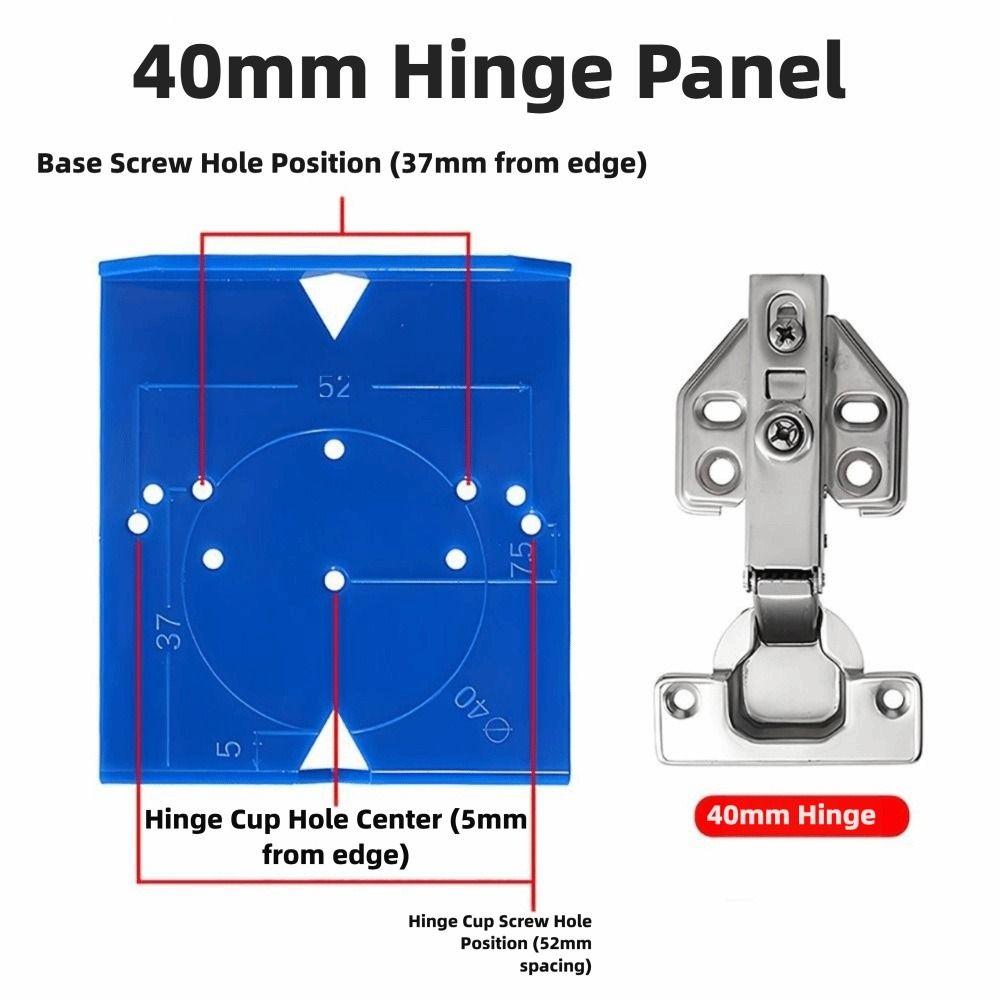 ABS Hinge Drilling Locator Blue Installation Auxiliary Tool Install Positioning Tool  Woodworking