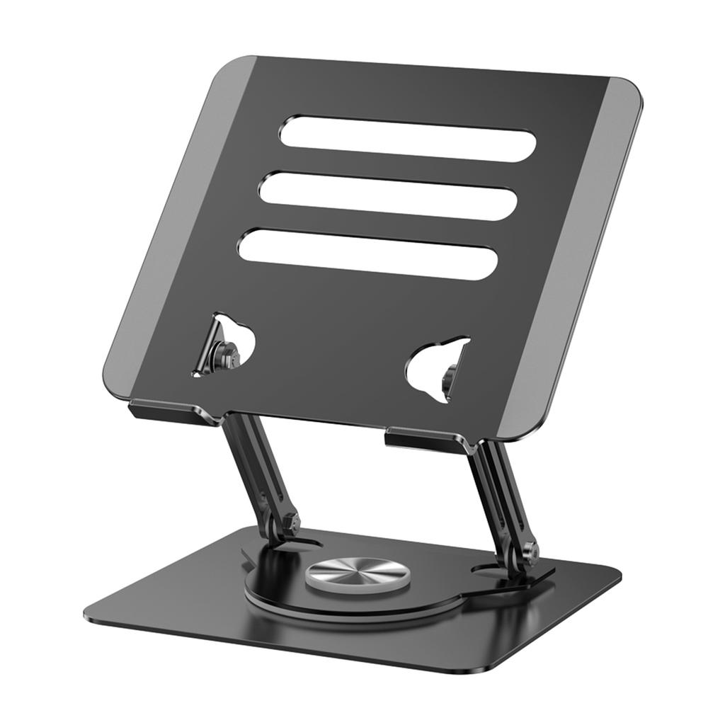 J61 12-17.3 inch Tablets Laptop Stand Height Adjustable Rotating Foldable Carbon Steel Notebook Desktop Holder Riser