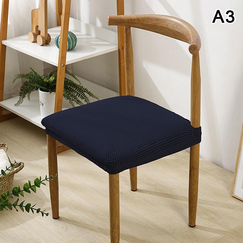 Stretch Chair Seat Covers Chairs Removable Washable Anti-Dust Upholstered Dining Room Seats Protector Cushion Slipcovers&