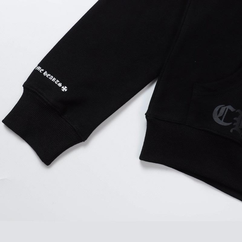 831 CHROME HEARTS 2025 Autumn and Winter New Plus Size Classic Style Logo Zipper Hooded Sweatshirt, Suitable for Couples To Wear