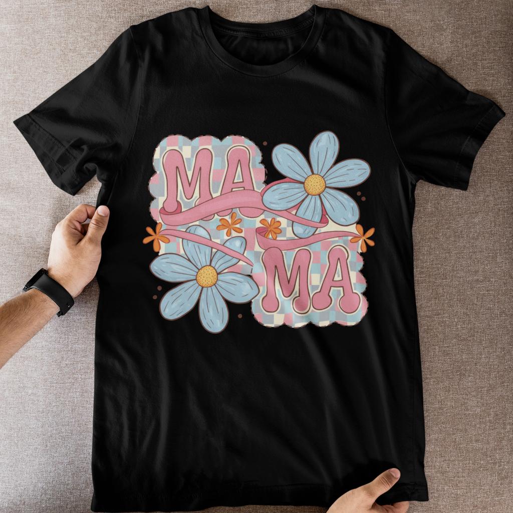 Mama Floral Shirt Retro Pastel Flower Graphic Tee Mother’s Day Gift