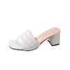 New Fashion Summer Female Sandals Sexy Ladies High Heels Square Open Toe Shoes Women Sandals Outside Slippers Size 35-42 WSH5081