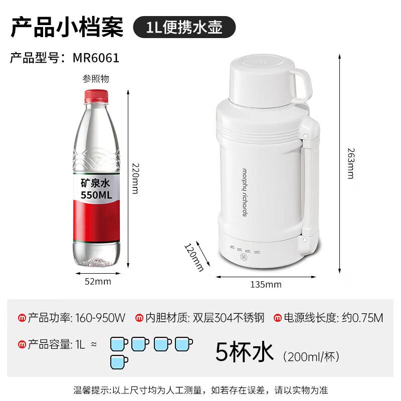 1L Portable Travel Electric Kettle
