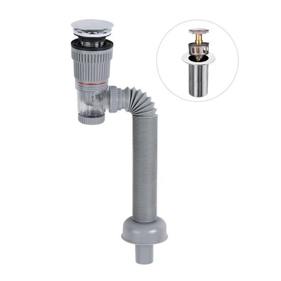 Súprava odtoku kúpeľňového drezu s flexibilným rozšíriteľným P-Trap neprepúšťajúcim zápachom Jednoduchá inštalácia Sada flexibilných odtokových potrubí drezu