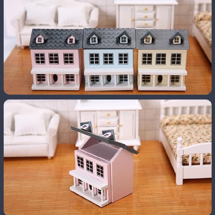 Mini Furniture Realistic Villa House Girls 1/12 for Doll Accs Adult Hobby Collec
