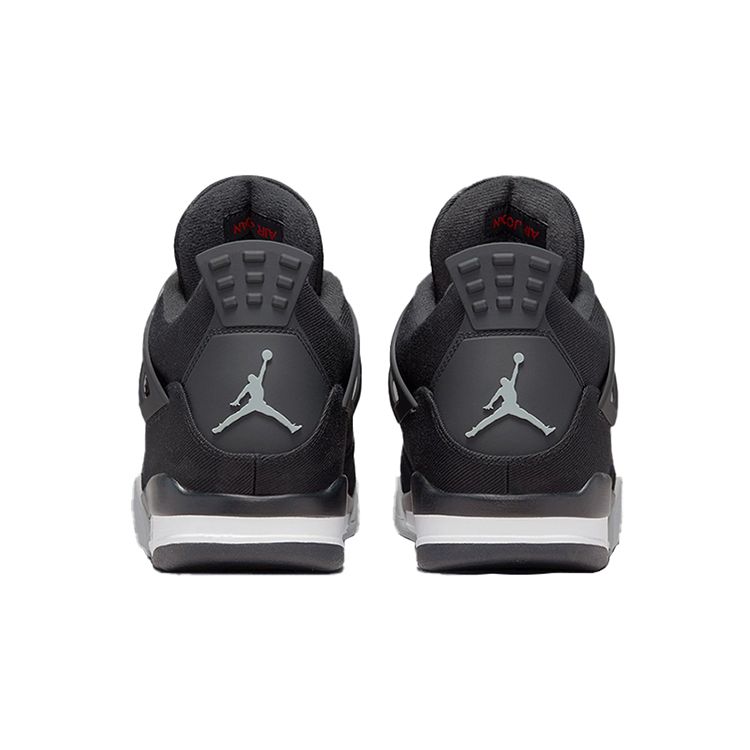 Air Jordan 4 Retro SE GS Tela Nera Scarpe da Ginnastica per Bambini Bianco Rosso Fuoco Grigio Acciaio Chiaro DV0553-006