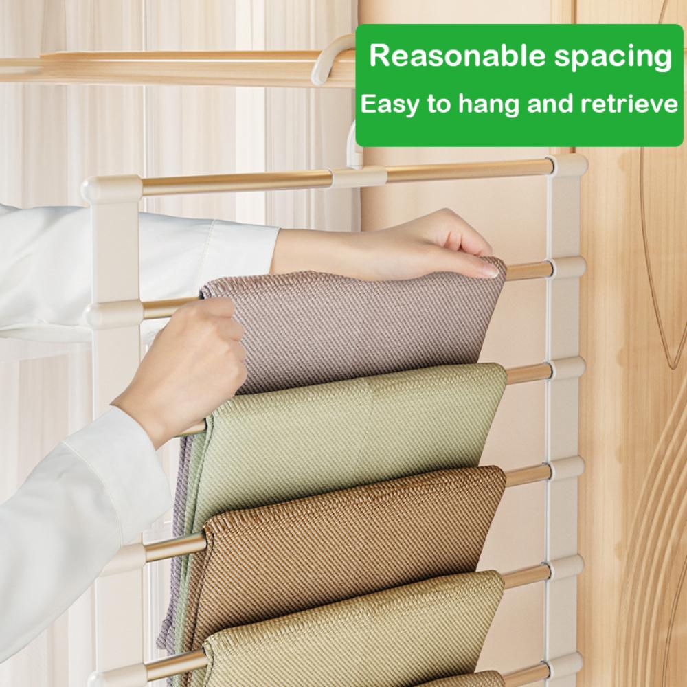 5 Layers Magic Pants Rack Stainless Steel Clothes Organizer Hanger High Quality Closet Organizer