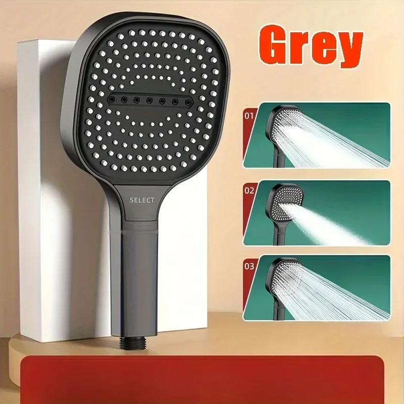 3-Modes High Pressure Shower Head Water Saving Shower Heads Adjustable Water Massage Sprayer Home Bathroom Accessories