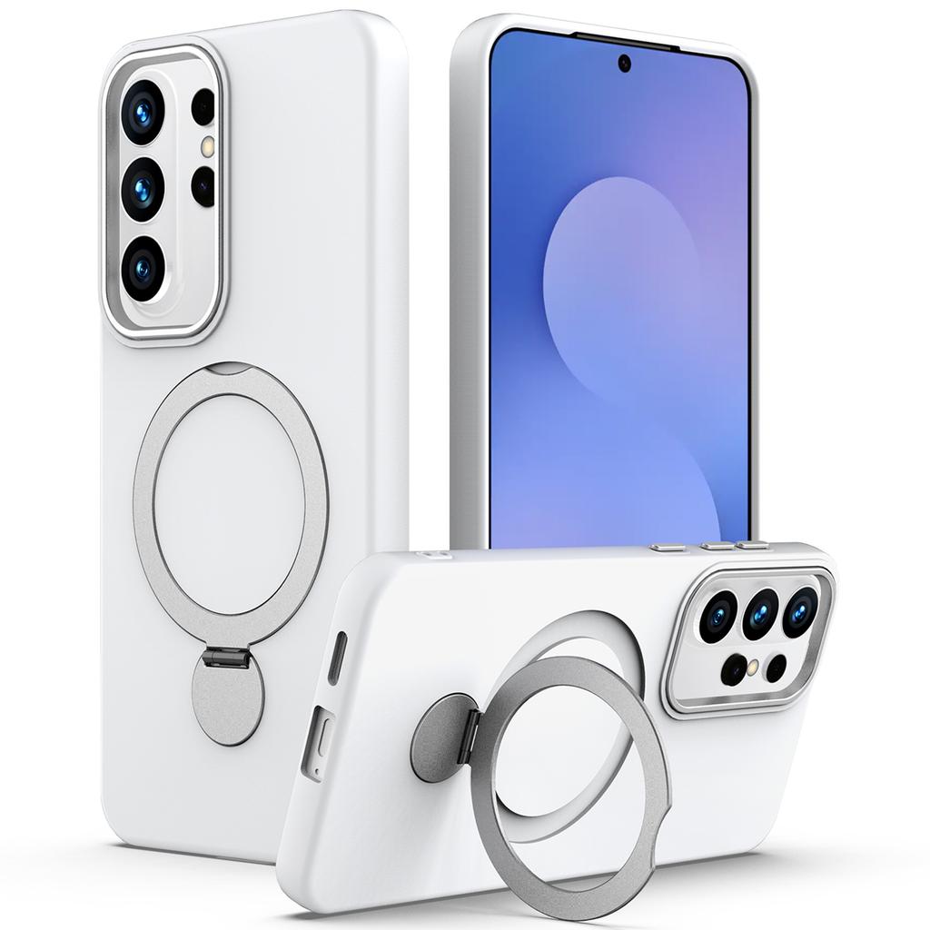 For Samsung Galaxy S26 Ultra Magnetic Case Rotating Ring Kickstand TPU + PC Back Cover