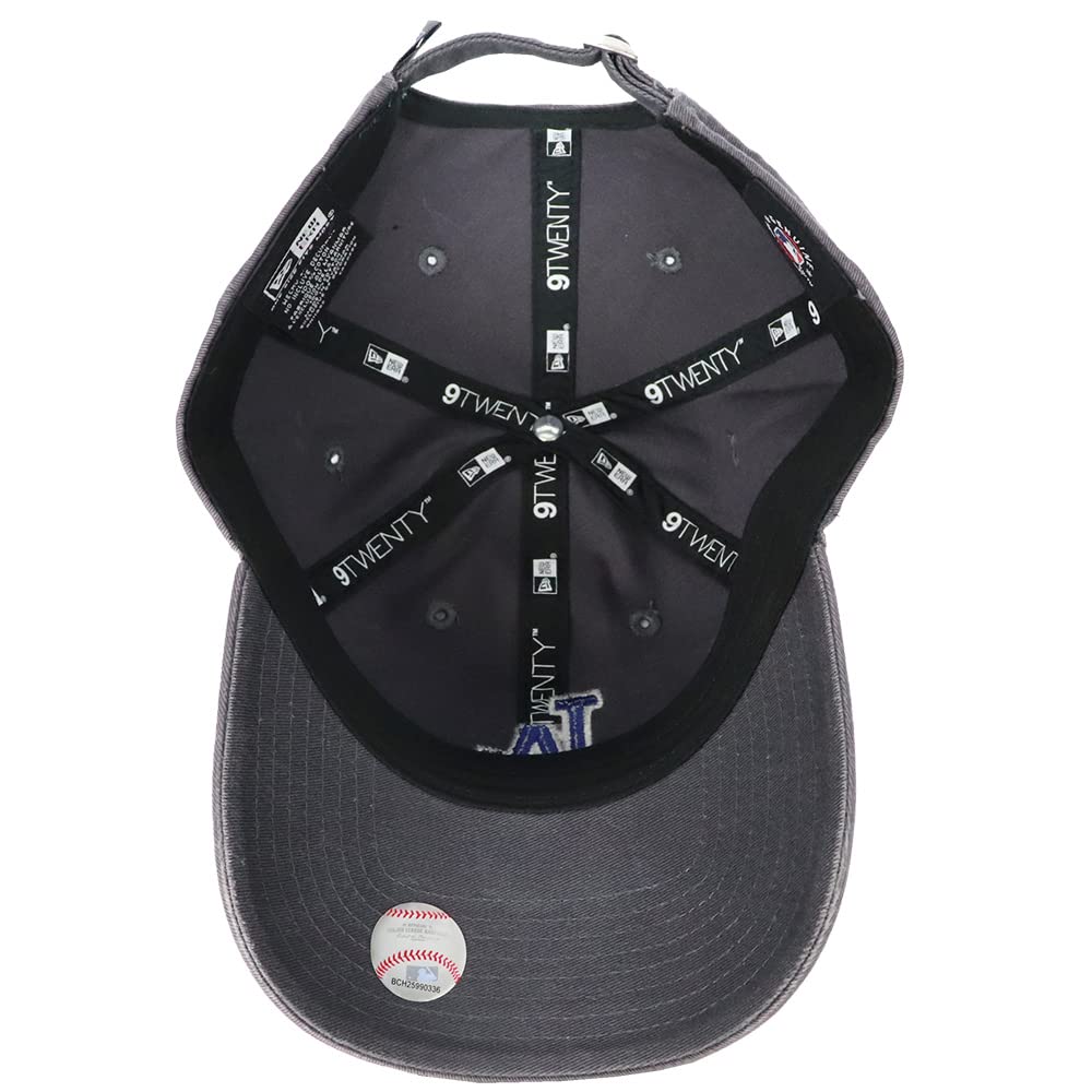 New Era 9TWENTY MLB Baseball Cap for Men and Classic Los Angeles Dodgers Charcoal Gray Women, Low-Profile Cap, [Used]